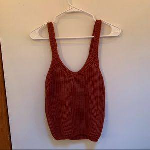 NWOT Francesca’s rust colored knit tank top